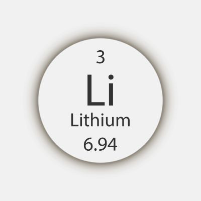 simbolo chimico del litio: Lithium Li numero 3 6,94